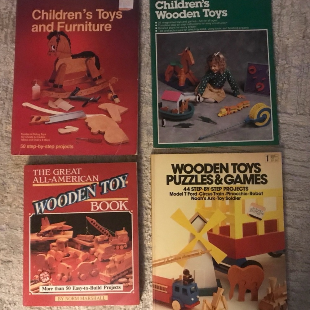 4 CHILDREN WOODWORKING  TOYS & FURNITURE BOOKSj